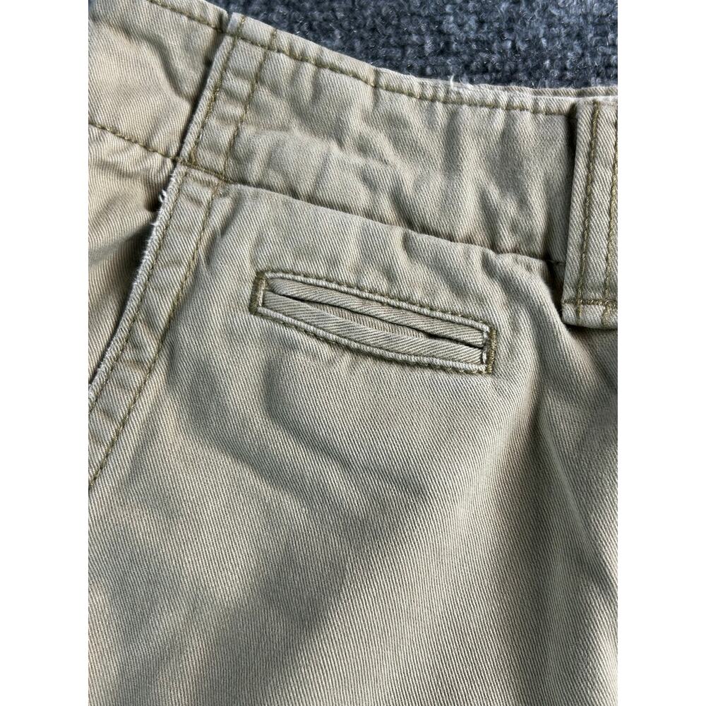 American Eagle Classic Chino Shorts Mens 32 Khaki Flat Front Casual Cotton - Picture 3 of 11